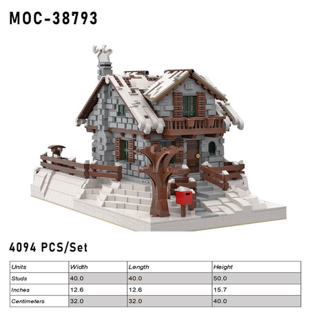 MOC - 38793 Winter Chalet Building Blocks - LesDiy - 