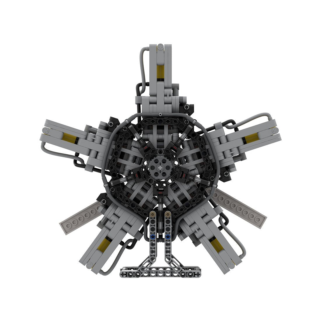 MOC - 39694 5 - cylinder Pneumatic Star Engine - LesDiy - 