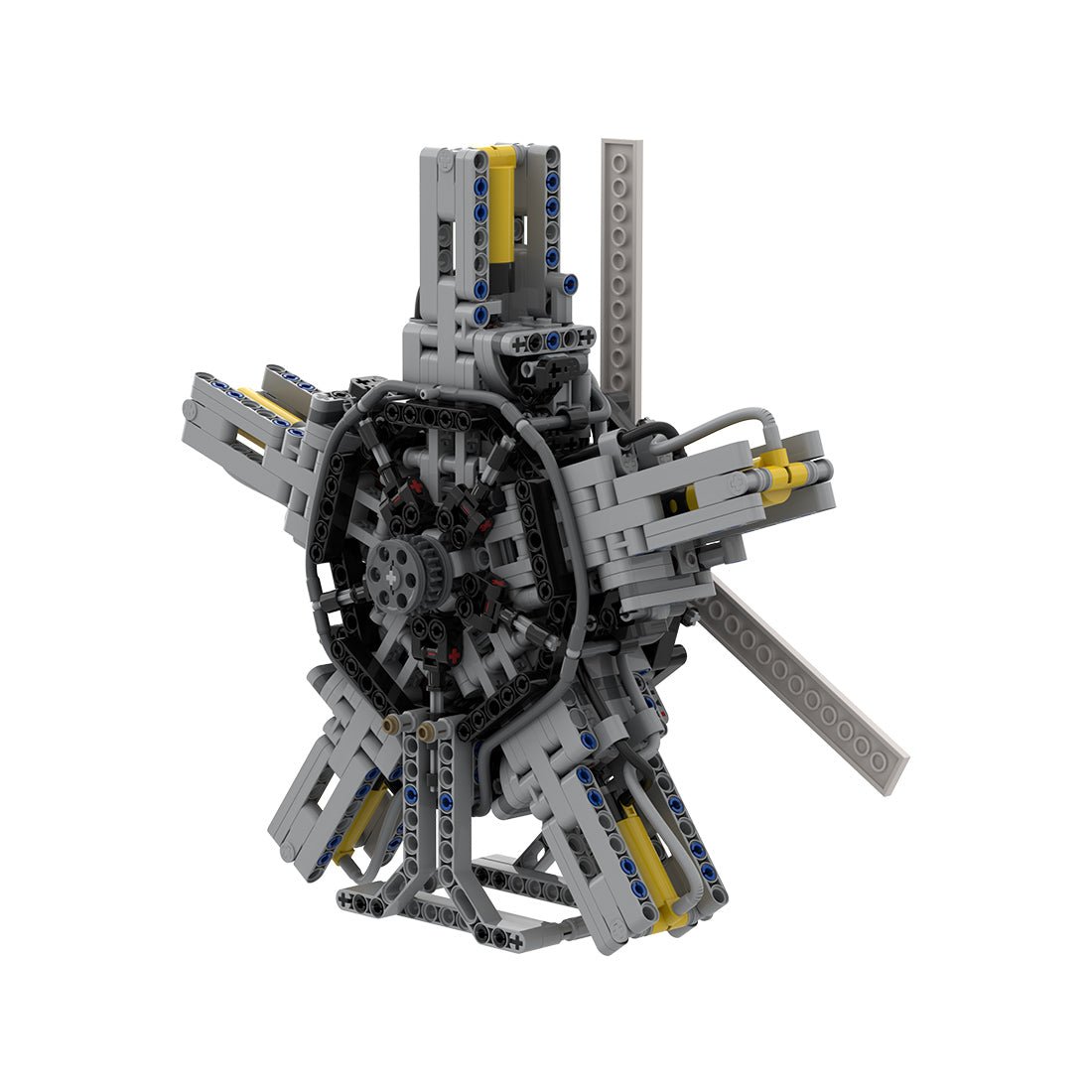 MOC - 39694 5 - cylinder Pneumatic Star Engine - LesDiy - 