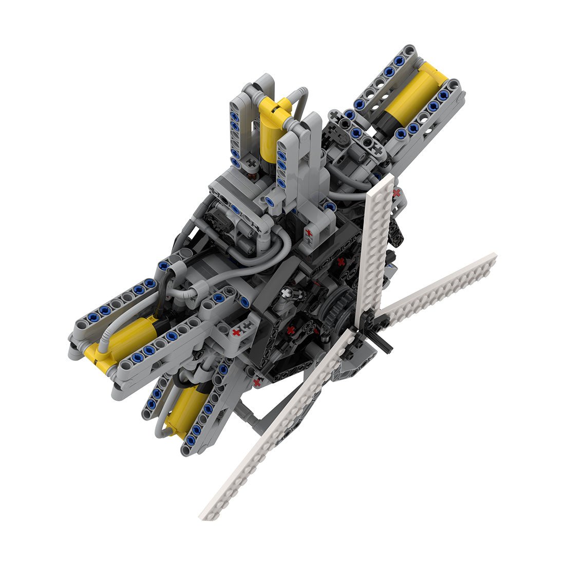 MOC - 39694 5 - cylinder Pneumatic Star Engine - LesDiy - 