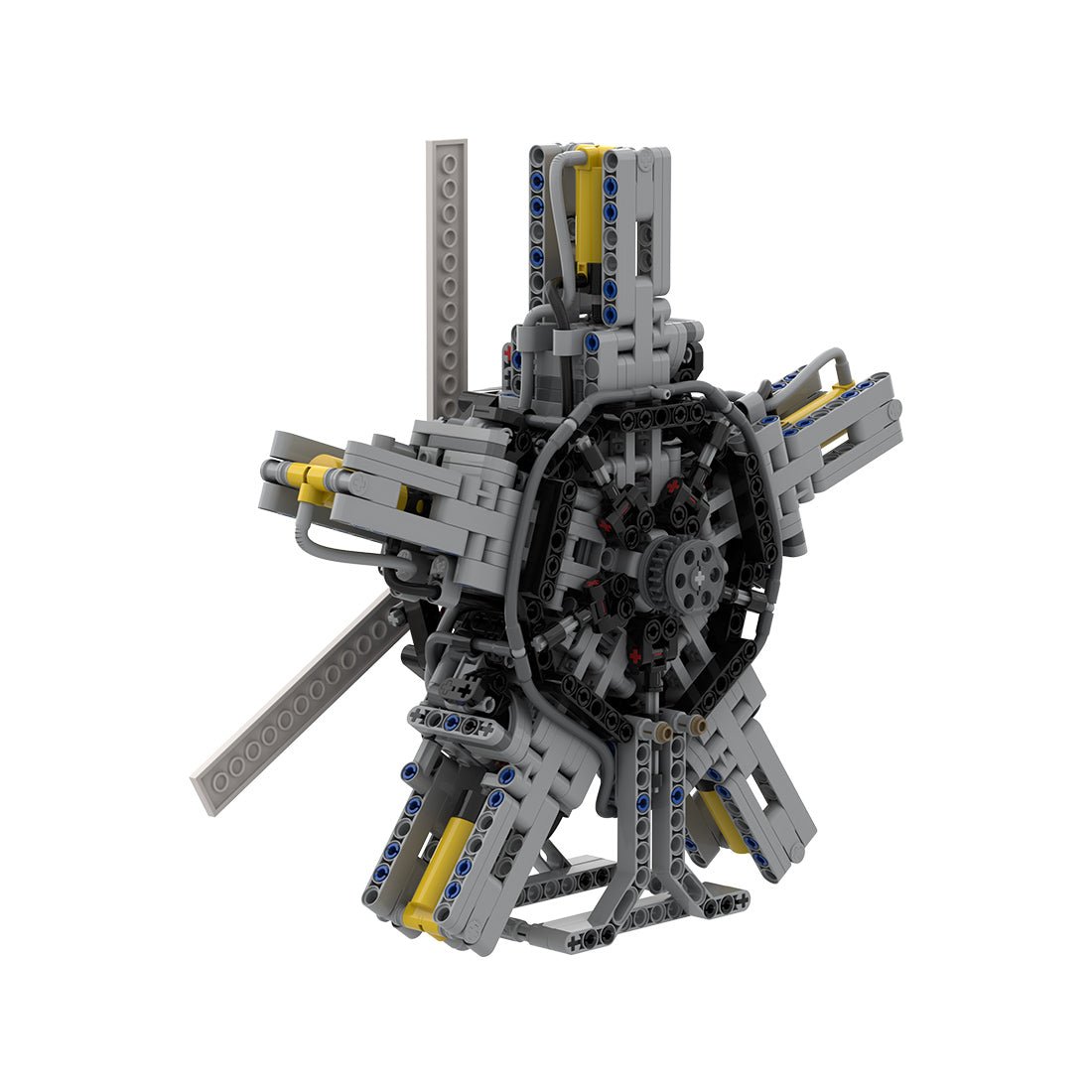 MOC - 39694 5 - cylinder Pneumatic Star Engine - LesDiy - 