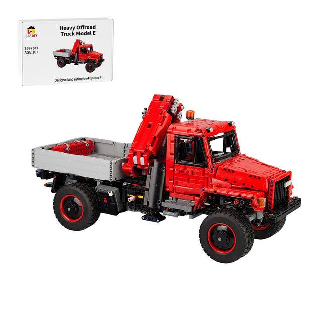 MOC-40482 Model E Off-Road Crane Dump Truck Building Blocks-LesDiy-MOC-