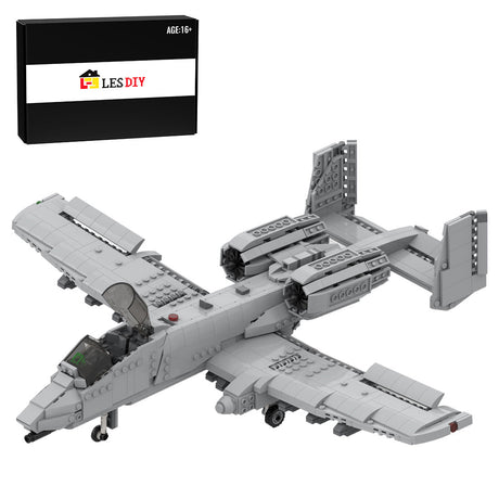 MOC - 46317 Fairchild Republic A - 10 Thunderbolt II | 1:35 Scale Building Blocks - LesDiy - 