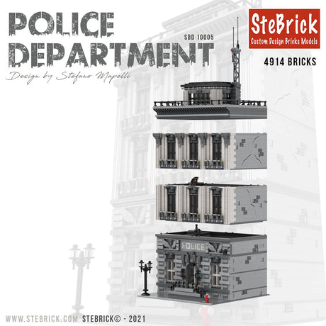 MOC - 4652 Large - scale Police Department Building Blocks - LesDiy - 