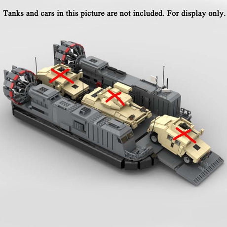 MOC - 47385 LCAC Military Hovercraft Model - LesDiy - 