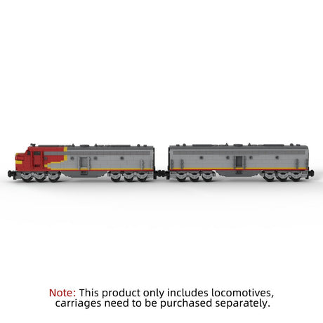 MOC - 47988 Static Version 6 wide EMDE8 Locomotive Building Blocks - LesDiy - 