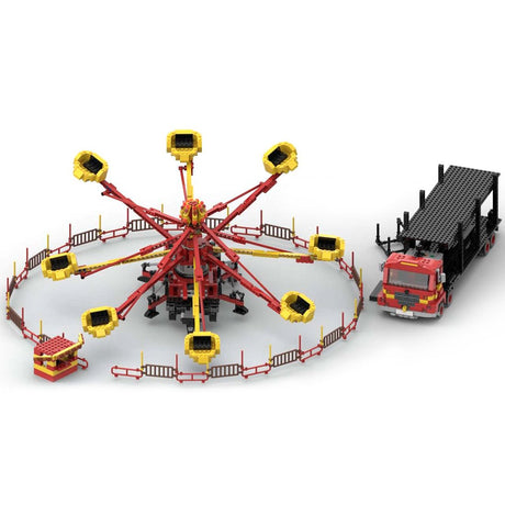MOC - 50552 Dynamic Octopus Fairground Ride for Lego - LesDiy - funfair