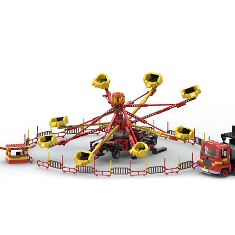 MOC - 50552 Dynamic Octopus Fairground Ride for Lego - LesDiy - funfair