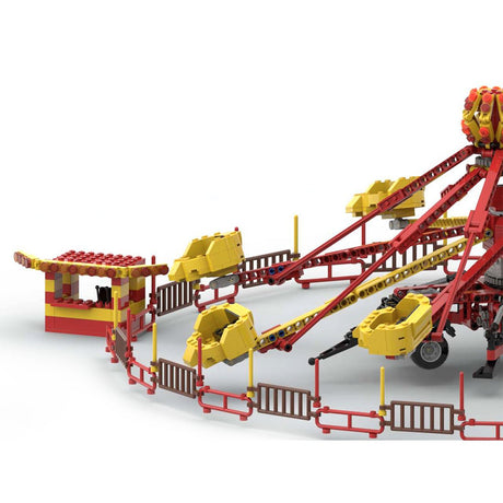 MOC - 50552 Dynamic Octopus Fairground Ride for Lego - LesDiy - funfair