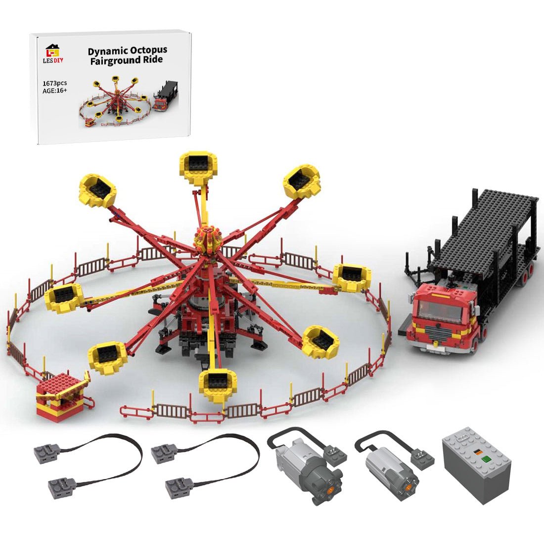 MOC-50552 Dynamic Octopus Fairground Ride for Lego | LesDiy