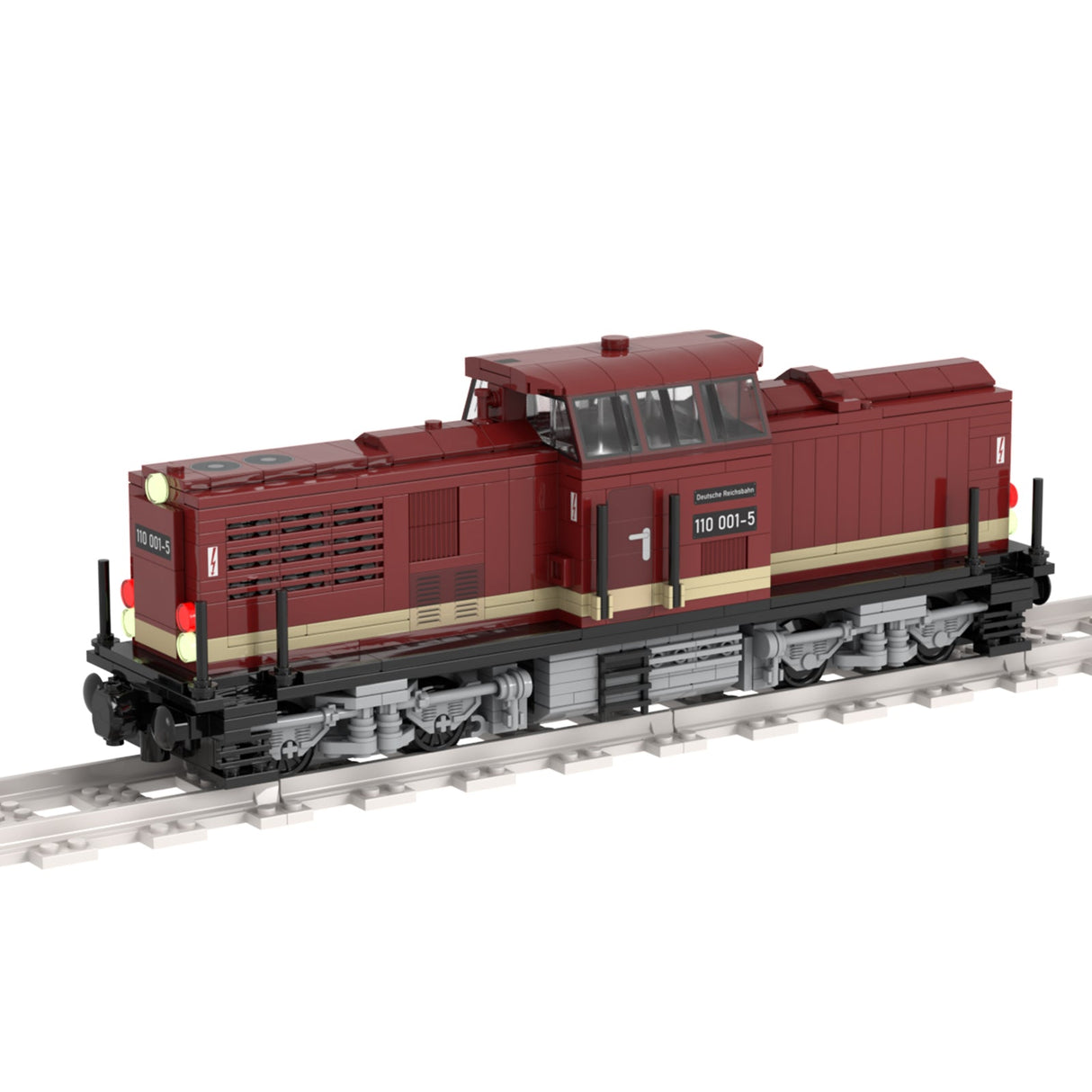 MOC - 56807 Railway Locomotive Internal Combustion Engine for Lego - LesDiy