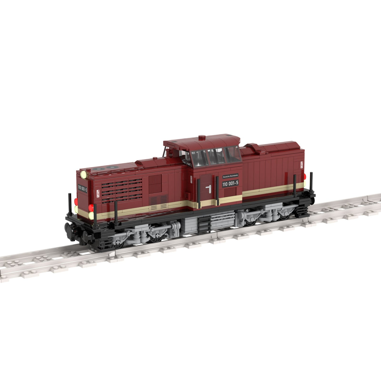 MOC - 56807 Railway Locomotive Internal Combustion Engine for Lego - LesDiy