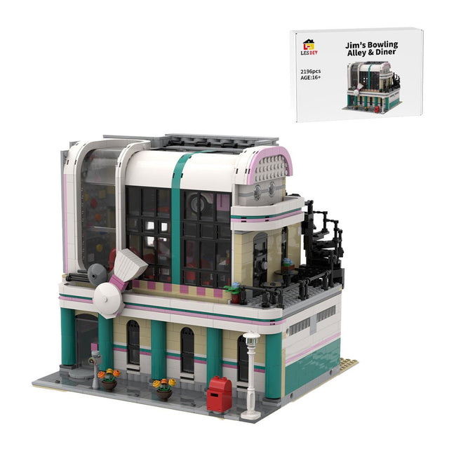 MOC - 58435 Jim's Bowling Alley & Diner - LesDiy - MOC