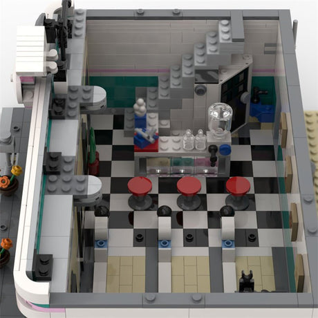 MOC - 58435 Jim's Bowling Alley & Diner - LesDiy