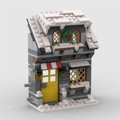 MOC - 58700 Three Winter House (The Front Side) - LesDiy