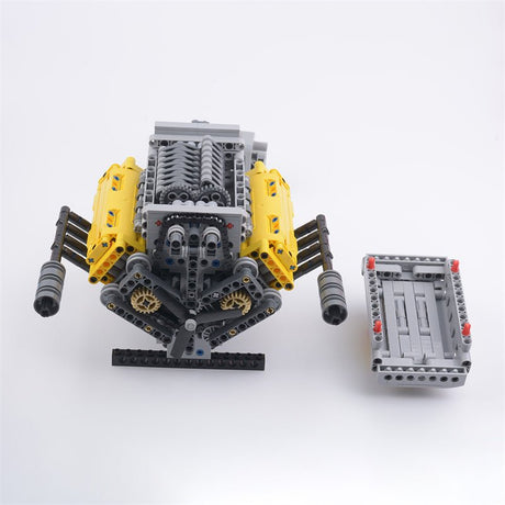 MOC - 60662 Crossplane V8 with Supercharger & Removable Covers - LesDiy