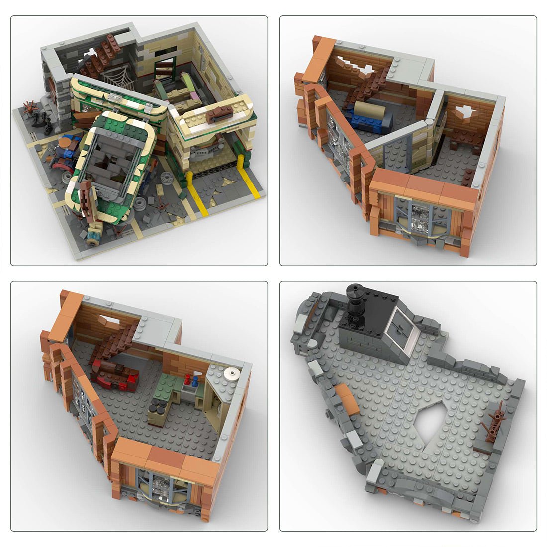 MOC - 66422 Corner Garage - Apocalypse Version Building Blocks - LesDiy - MOC