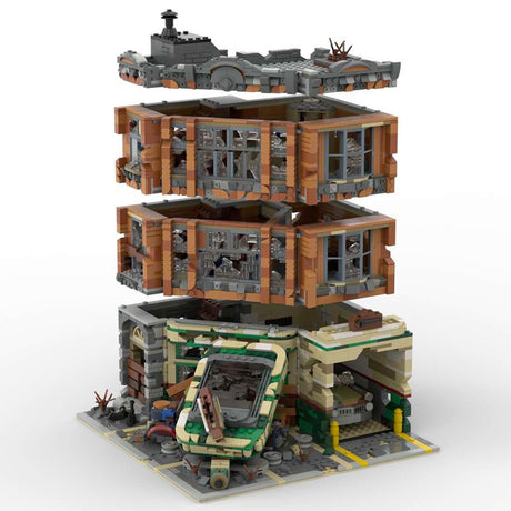 MOC - 66422 Corner Garage - Apocalypse Version Building Blocks - LesDiy - MOC