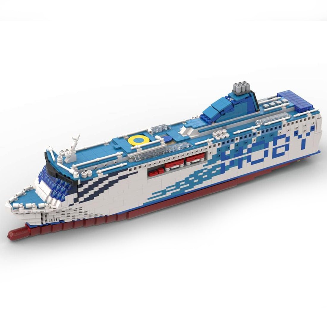 MOC-70745 Moby Aki Large Cruise Ship Building Blocks | LesDiy