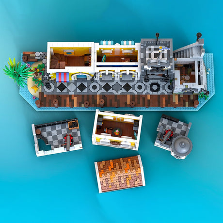 MOC-71657 & MOC-108172 Pirate Harbor Fortress Bundle Building Blocks-LesDiy-MOC-