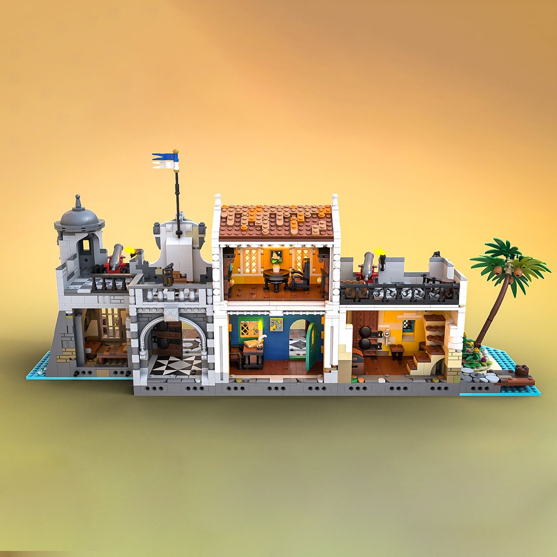 MOC-71657 & MOC-108172 Pirate Harbor Fortress Bundle Building Blocks-LesDiy-MOC-