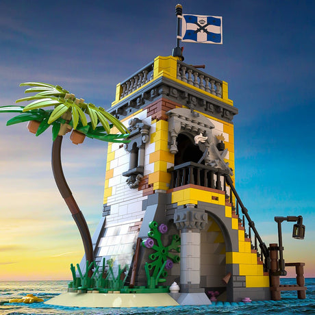MOC-71657 & MOC-108172 Pirate Harbor Fortress Bundle Building Blocks-LesDiy-MOC-