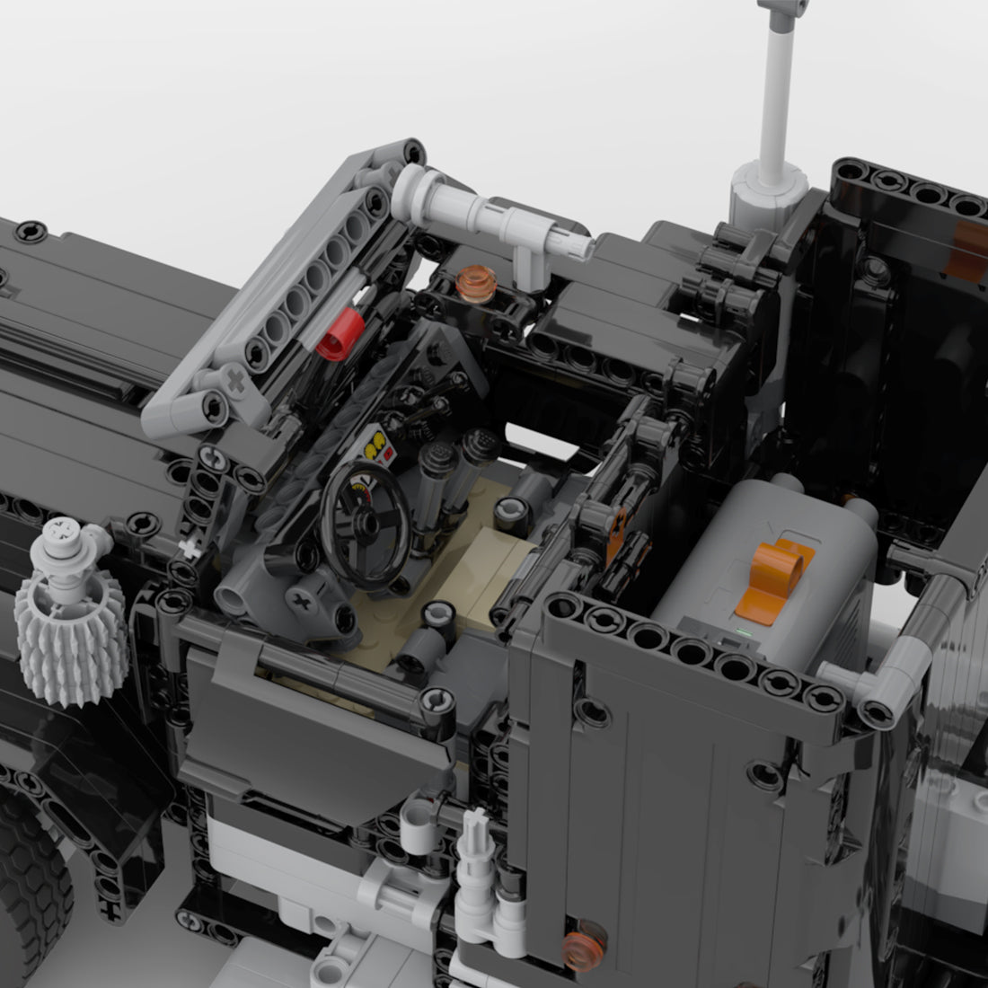 MOC - 72820 1/17 Technology RC Engineering Truck Trailer - LesDiy - 