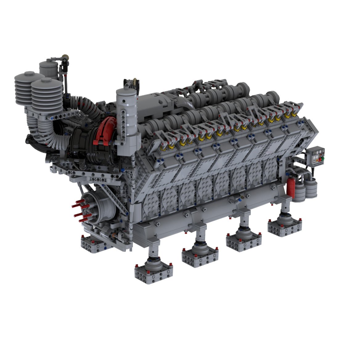 MOC - 73232 V16 Diesel Engine Model - LesDiy - 