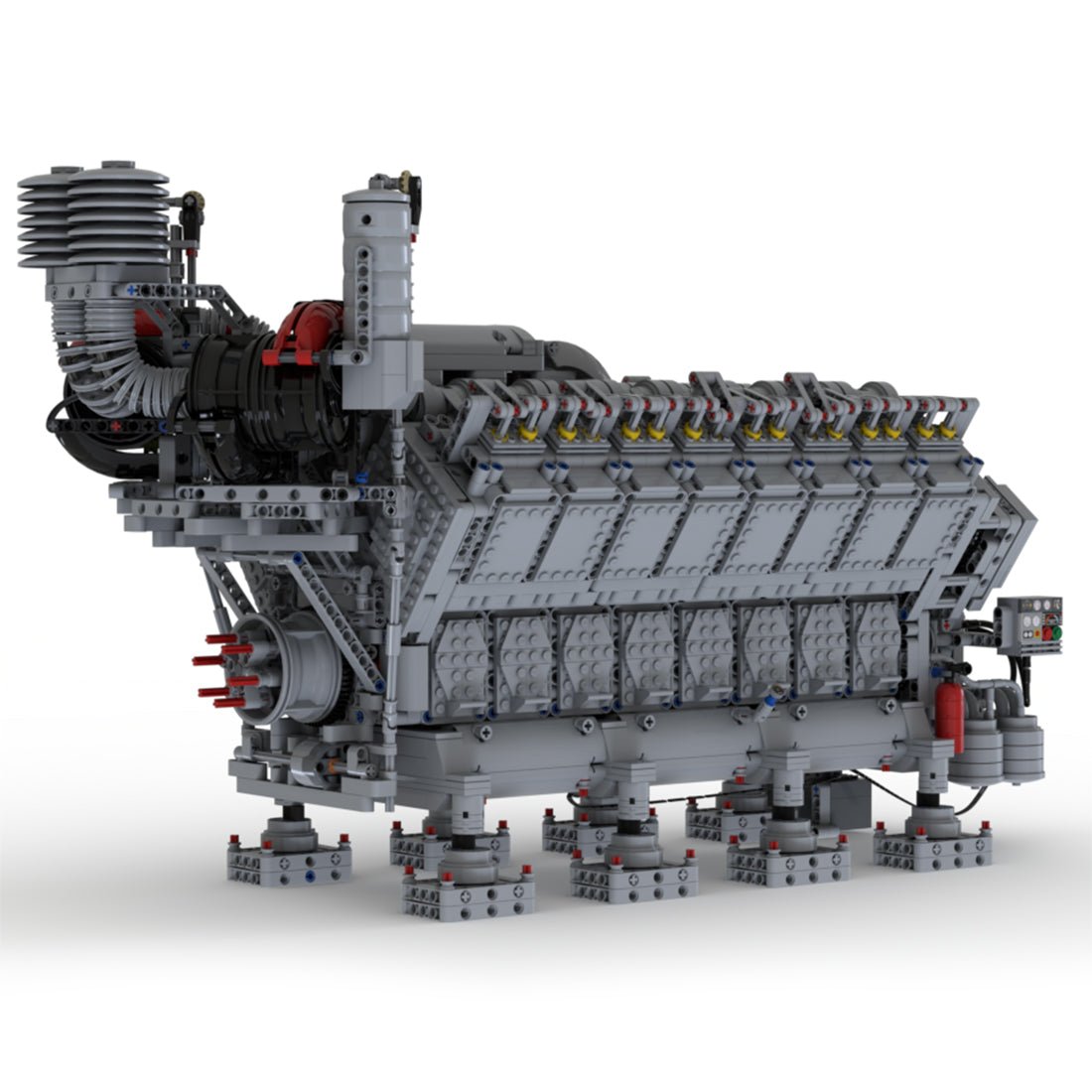 MOC - 73232 V16 Diesel Engine Model - LesDiy - 