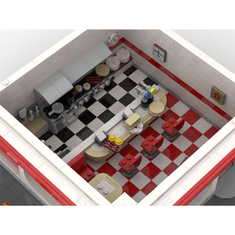 MOC - 74851 Frank's Corner Diner - LesDiy - 