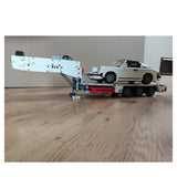 MOC - 78480 Flatbed 3 axle trailer Building Blocks - LesDiy - Crane