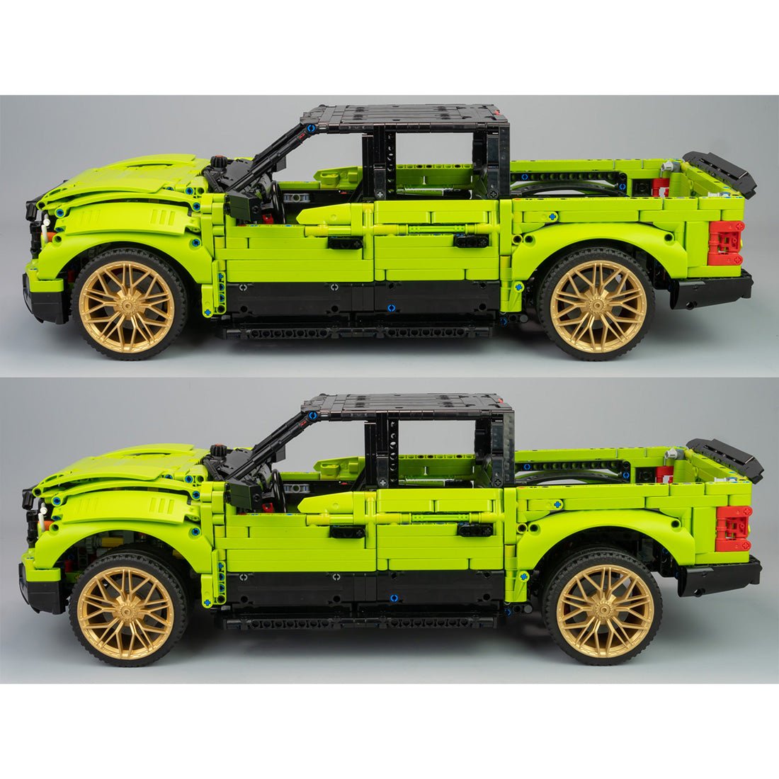 MOC-78624 Ford F-150 1:8 Scale Low-Rider Custom Pickup Truck Building Blocks-LesDiy-MOC-