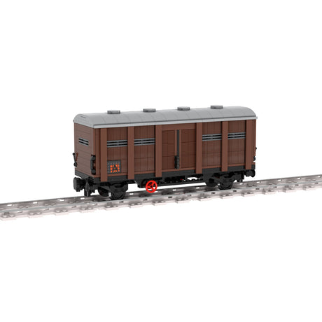 MOC - 81221 Railway Train Loadable Closed Carriage for Lego - LesDiy