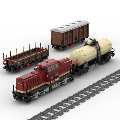MOC - 81729 European Railway Train Internal Combustion for Lego - LesDiy