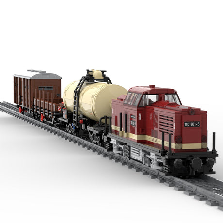 MOC - 81729 European Railway Train Internal Combustion for Lego - LesDiy