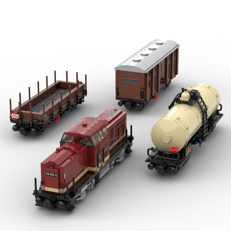 MOC - 81729 European Railway Train Internal Combustion for Lego - LesDiy