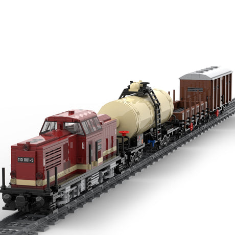 MOC - 81729 European Railway Train Internal Combustion for Lego - LesDiy