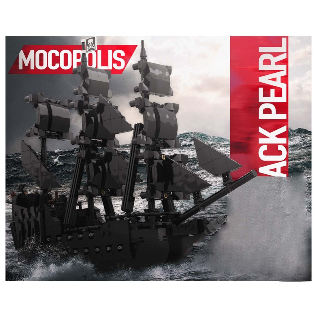 MOC-84574 Pirate Black Pearl Ship Model | LesDiy