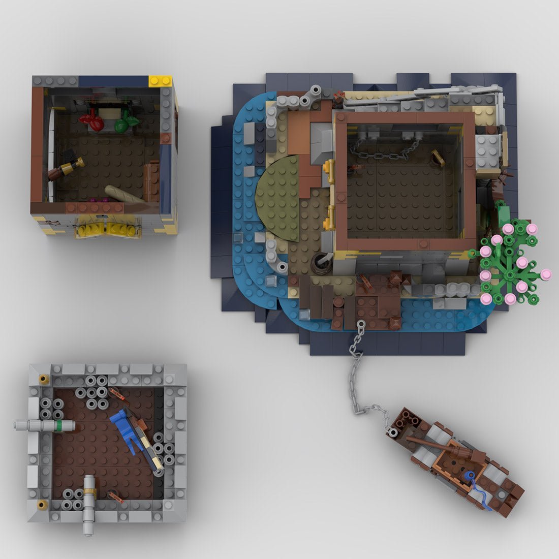 MOC - 85265 Medieval Pirate Fortress Building Blocks - LesDiy - 