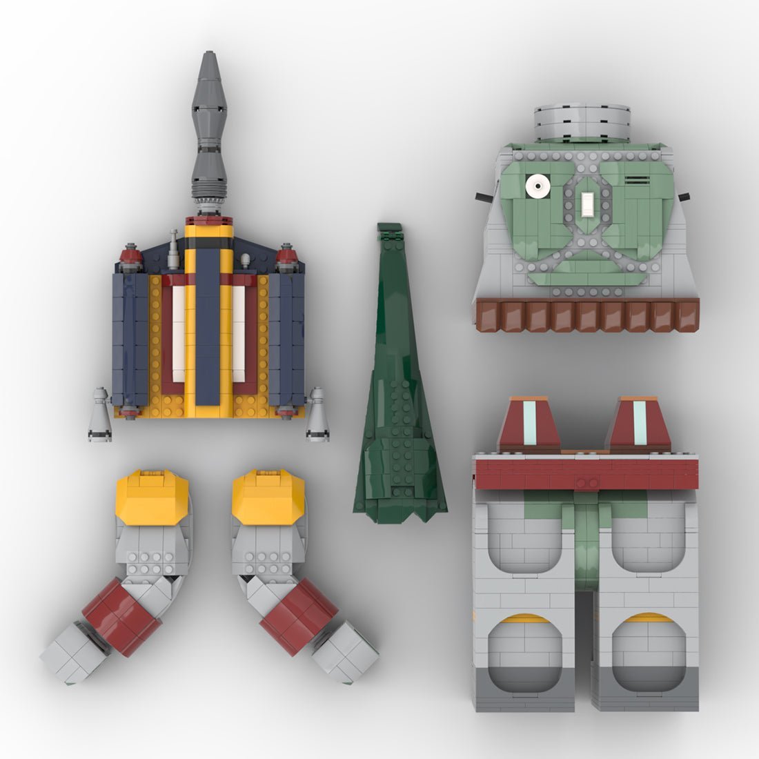 MOC - 85873 Boba Fett Mega Body Figure Building Blocks - LesDiy - 