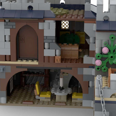 MOC - 88562 Medieval Street Scene Waterwheel fot Lego - LesDiy - medieval architecture