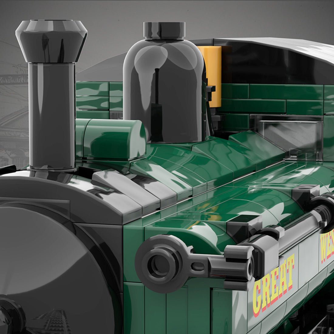MOC-91327 GWR 5700 Class Steam Locomotive Building Blocks-LesDiy - 