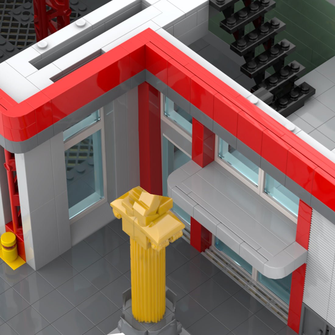 MOC - 91959 Fire Station 21 Building Blocks - LesDiy - Building Blocks