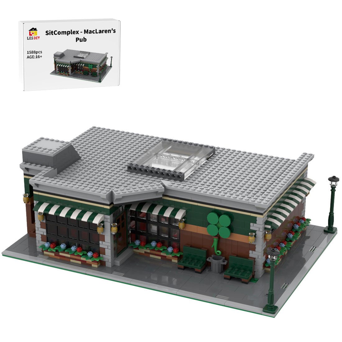 MOC - 92501 SitComplex - MacLaren's Pub Building Blocks - LesDiy - 