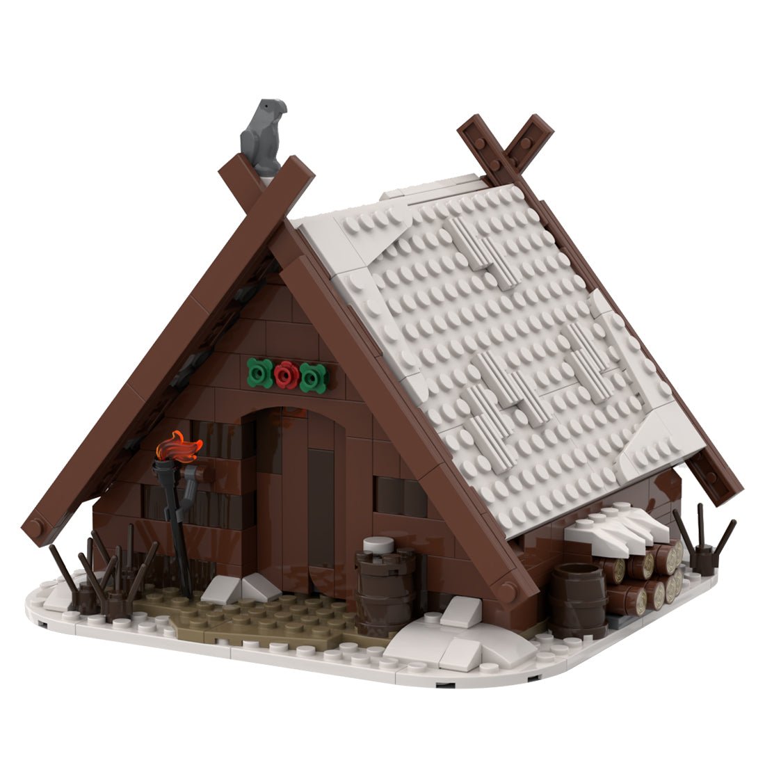 MOC - 93063 Medieval Viking's House Building Blocks - LesDiy