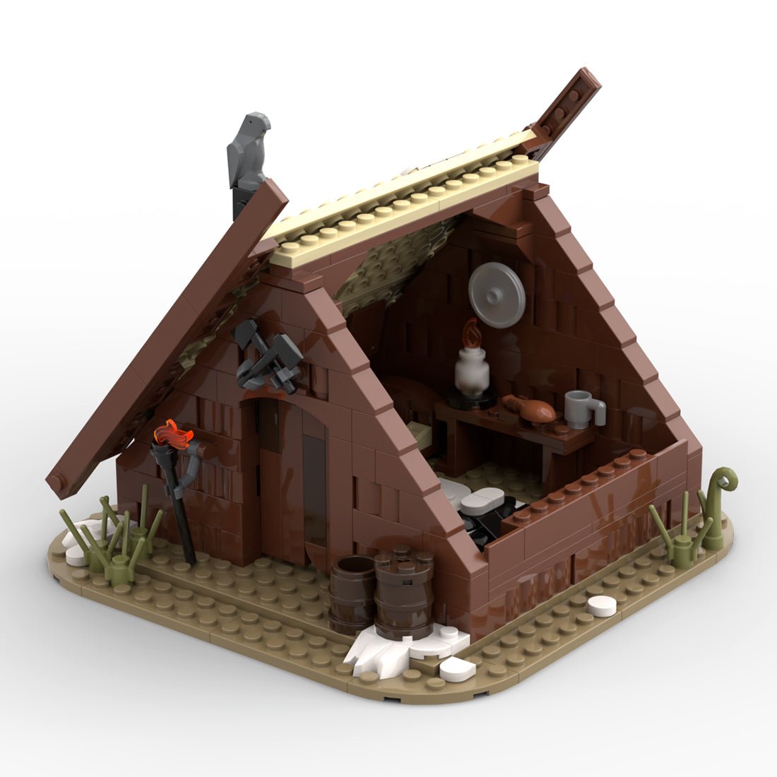MOC - 93063 The Viking's House Medieval Building Blocks - LesDiy - 