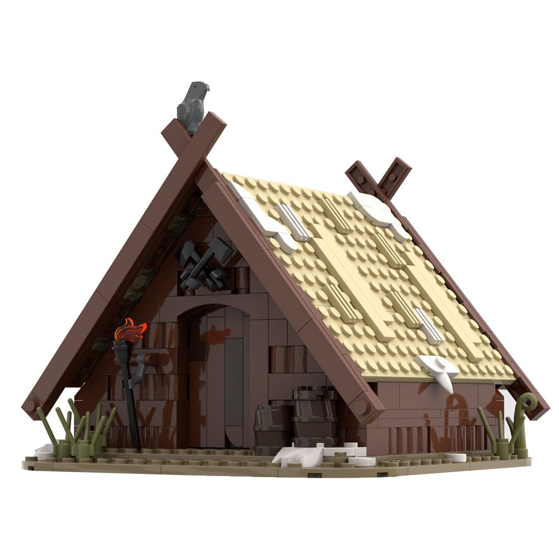 MOC - 93063 The Viking's House Medieval Building Blocks - LesDiy - 