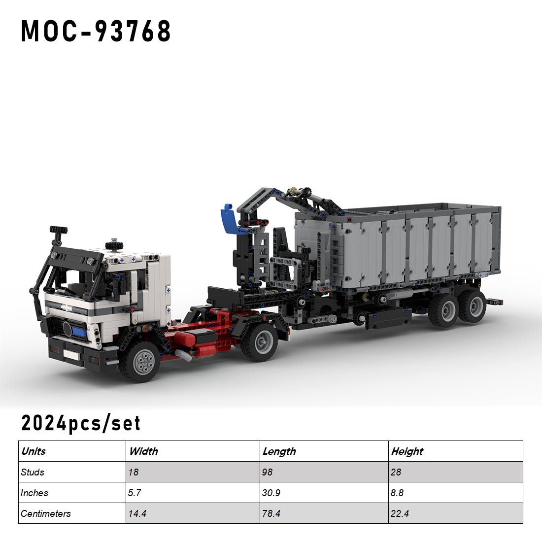 MOC - 93768 Mercedes - Benz NG 1632 and Trailer - LesDiy - 
