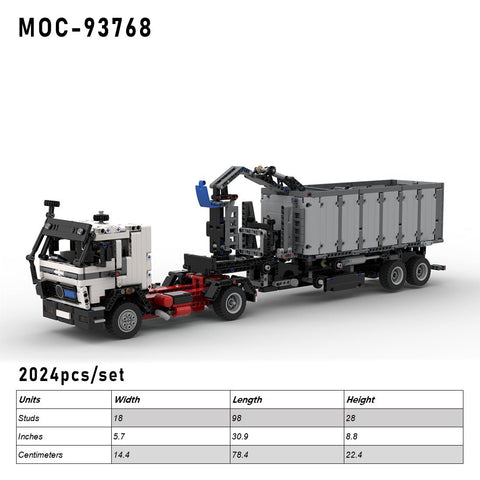 MOC - 93768 Mercedes - Benz NG 1632 and Trailer - LesDiy - 