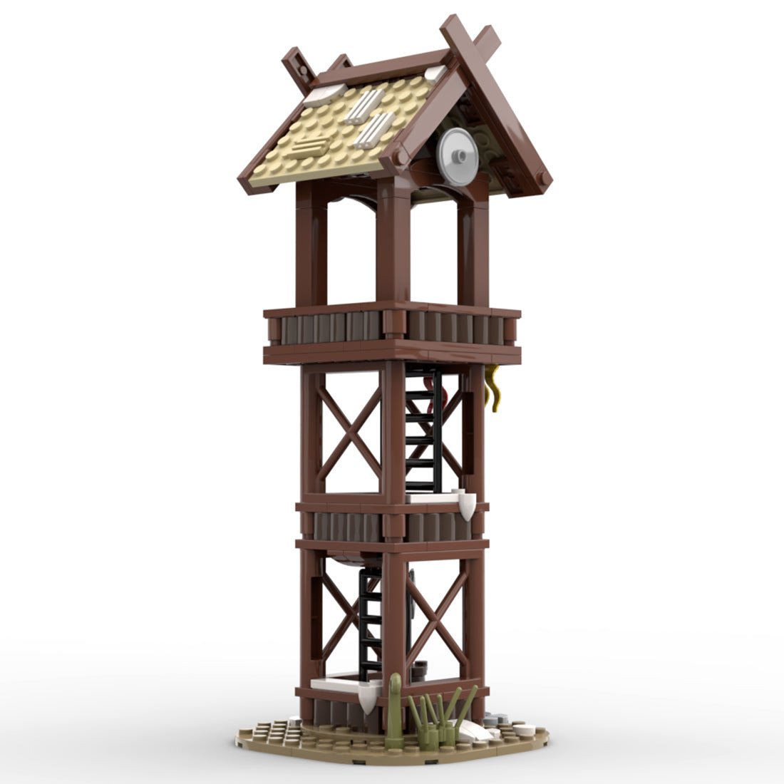 MOC - 95891 The Viking Tower Medieval Building Blocks - LesDiy
